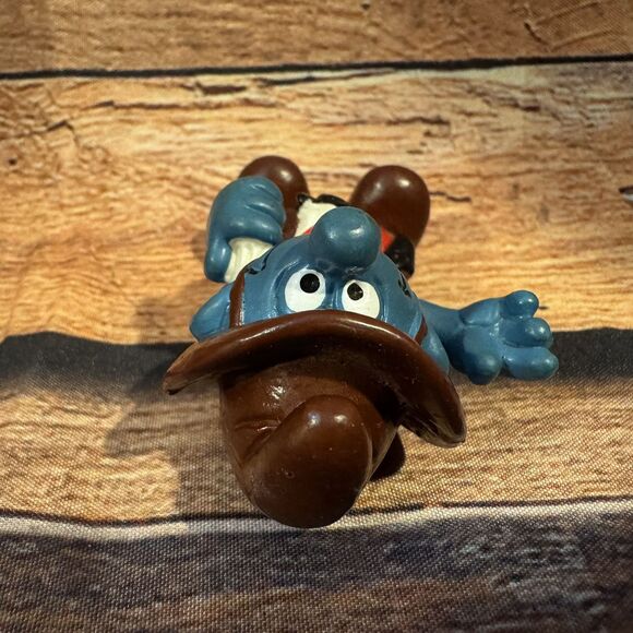 VINTAGE 1981 Schleich Peyo Cowboy Smurf PVC Figure 20122 Collectible Smurfs Toy - Picture 5 of 7